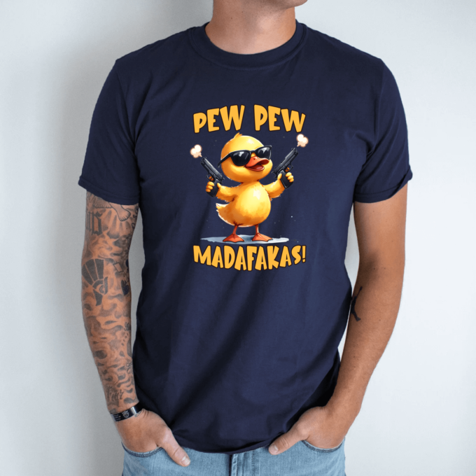 Unisex marškinėliai su spauda „Ančiukas Madafakas“ - Image 5
