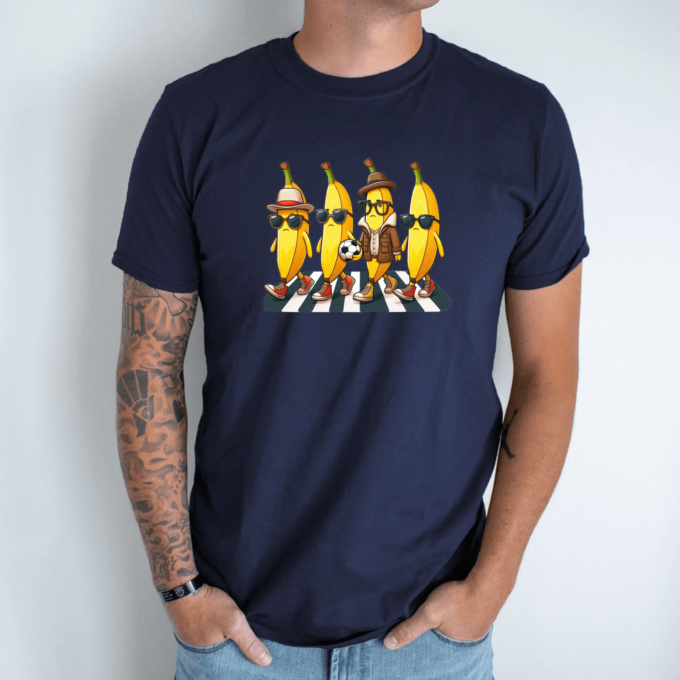 Unisex marškinėliai su spauda „Bananai, futbolo gerbėjai“