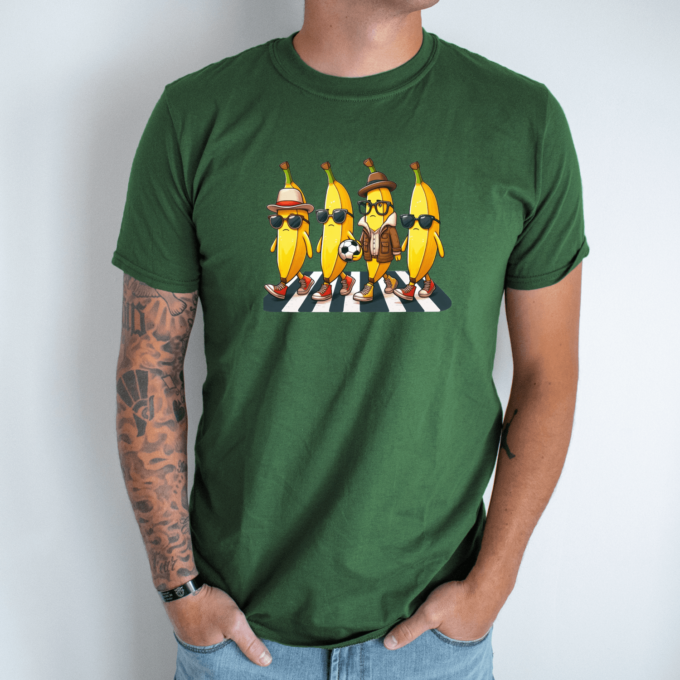 Unisex marškinėliai su spauda „Bananai, futbolo gerbėjai“ - Image 3
