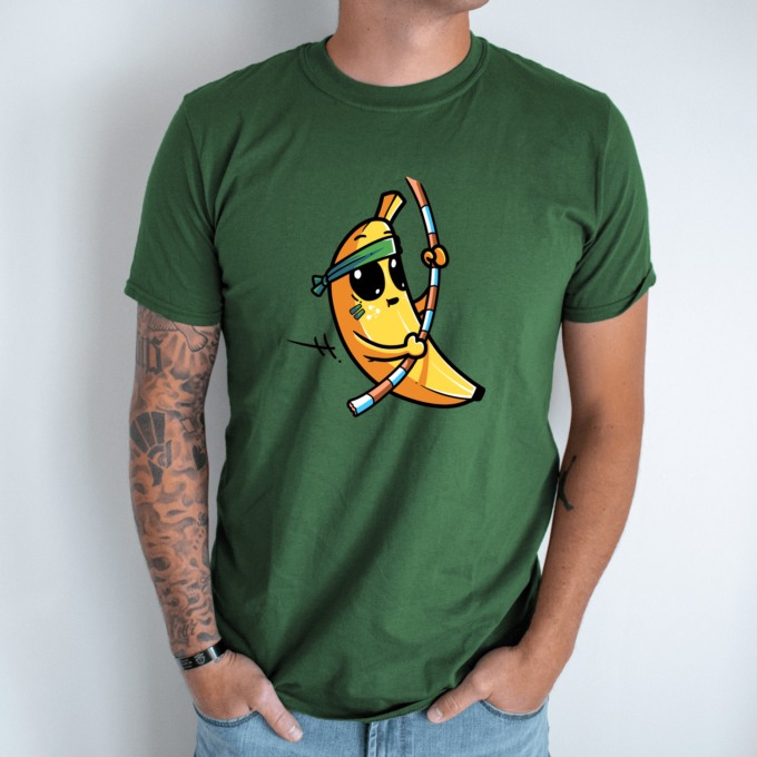 Unisex marškinėliai su spauda „Bananas tarzanas“ - Image 3