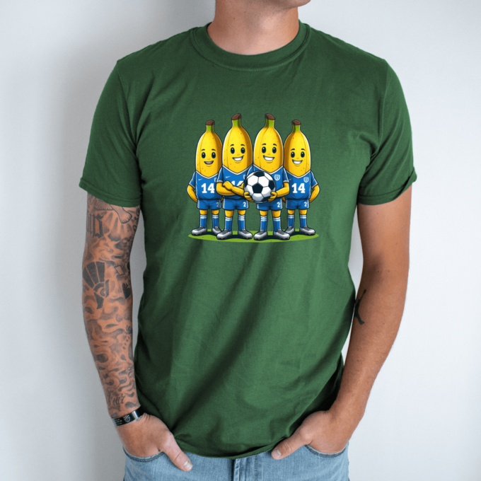 Unisex marškinėliai su spauda „Bananų futbolas“ - Image 3