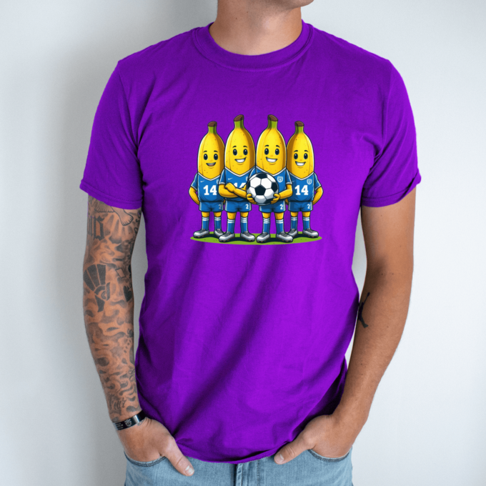 Unisex marškinėliai su spauda „Bananų futbolas“ - Image 2