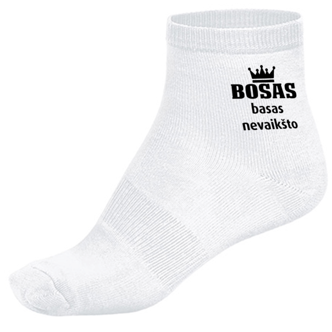 Kojinės su spauda „Bosas basas nevaikšto“ - Image 4