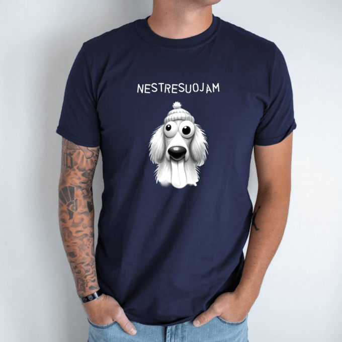 Unisex marškinėliai su spauda „Bukas šuo“ - Image 3