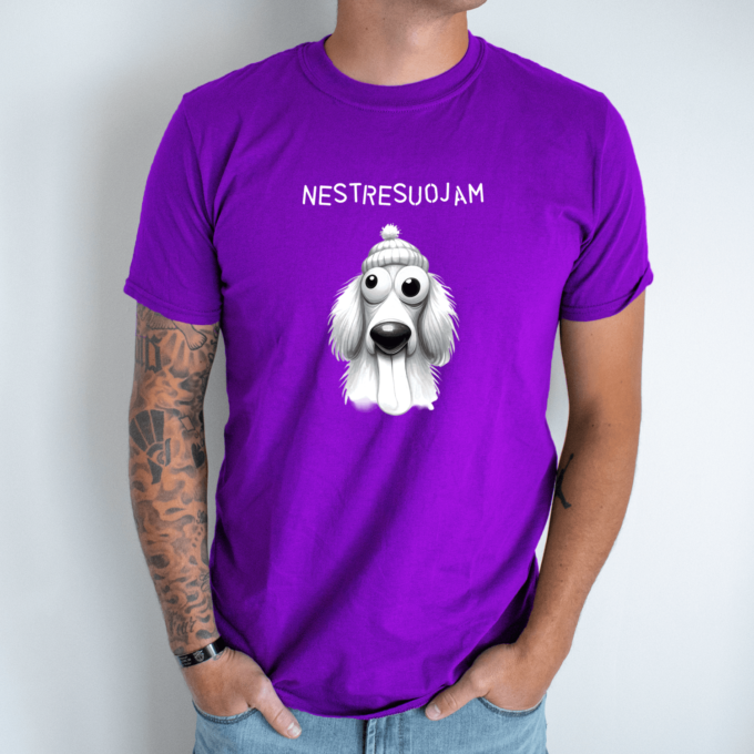Unisex marškinėliai su spauda „Bukas šuo“ - Image 6
