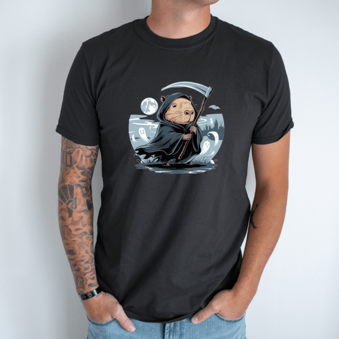 Unisex marškinėliai su spauda „Capybara Death“