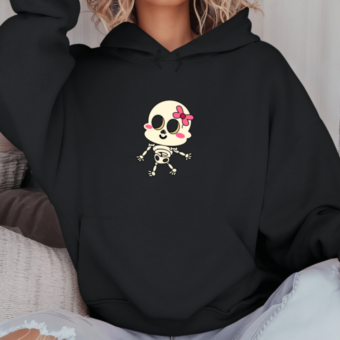 Unisex džemperis su spauda „Emo skeletas mergaitė“