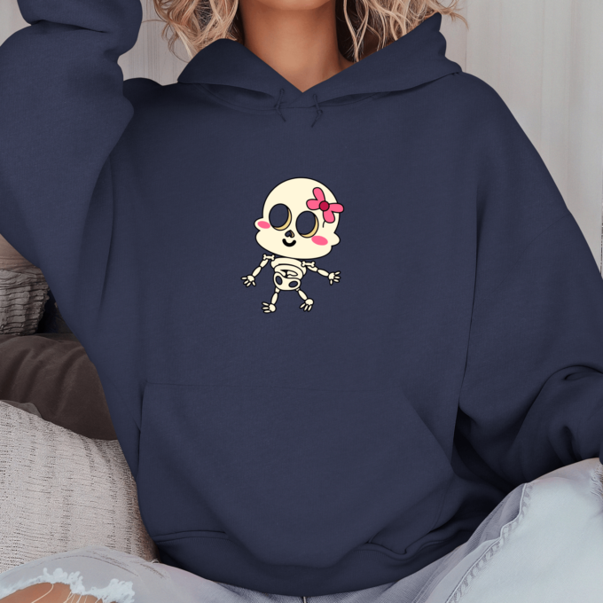 Unisex džemperis su spauda „Emo skeletas mergaitė“ - Image 4