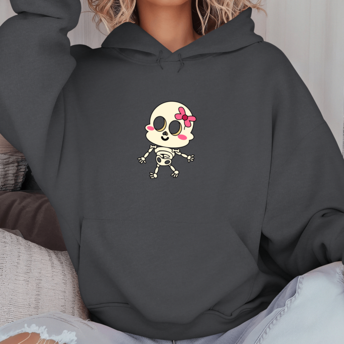 Unisex džemperis su spauda „Emo skeletas mergaitė“ - Image 3