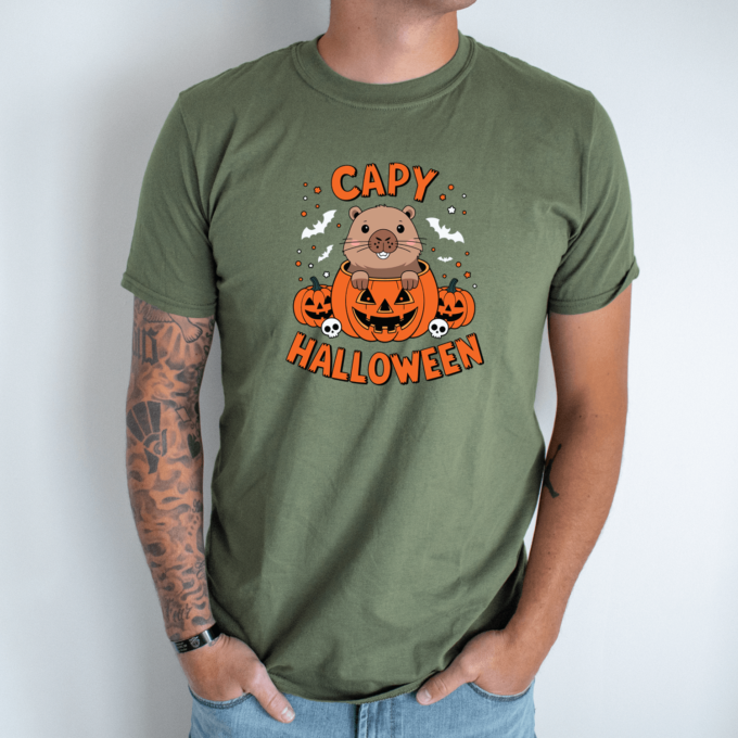 Unisex marškinėliai su spauda „Halloween“ - Image 2