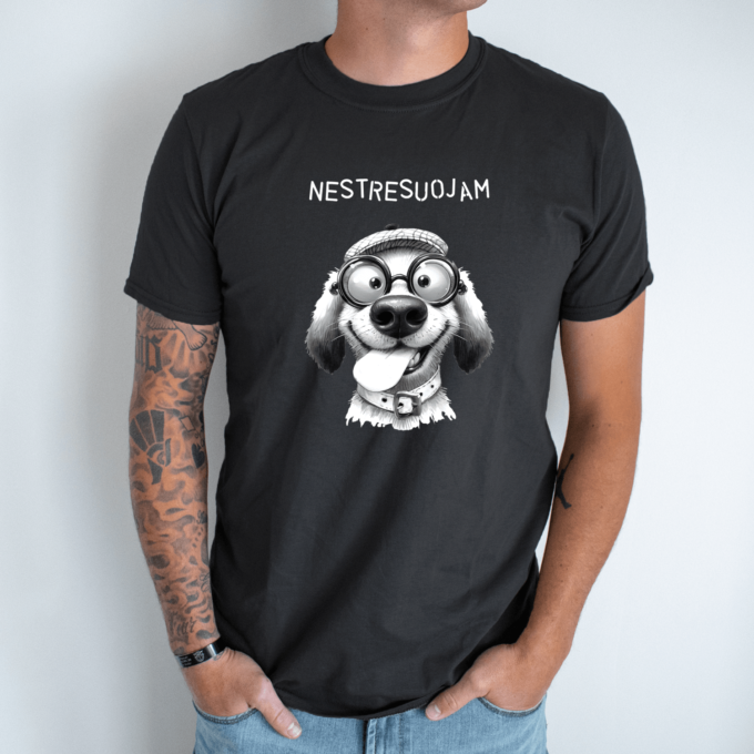 Unisex marškinėliai su spauda „Inteligentas šuo“ - Image 5