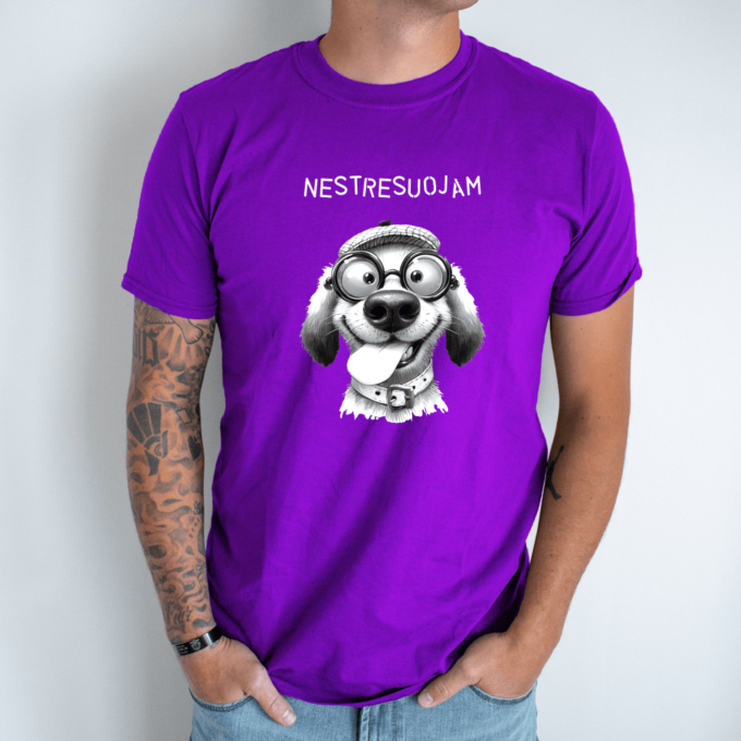 Unisex marškinėliai su spauda „Inteligentas šuo“ - Image 6