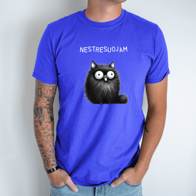 Unisex marškinėliai su spauda „Išjungęs smegenys“ - Image 4