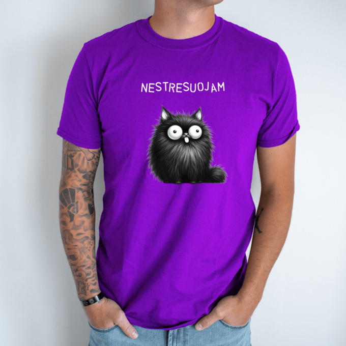 Unisex marškinėliai su spauda „Išjungęs smegenys“ - Image 7
