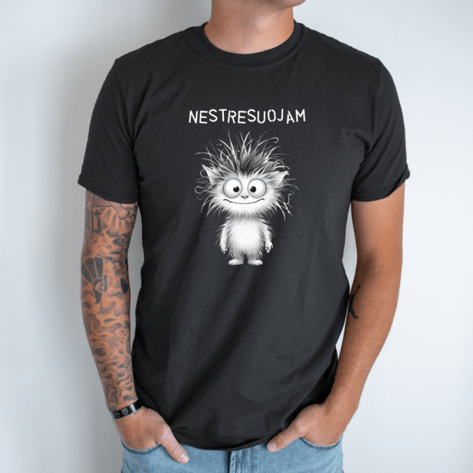 Unisex marškinėliai su spauda „Nestresuojam“ - Image 5