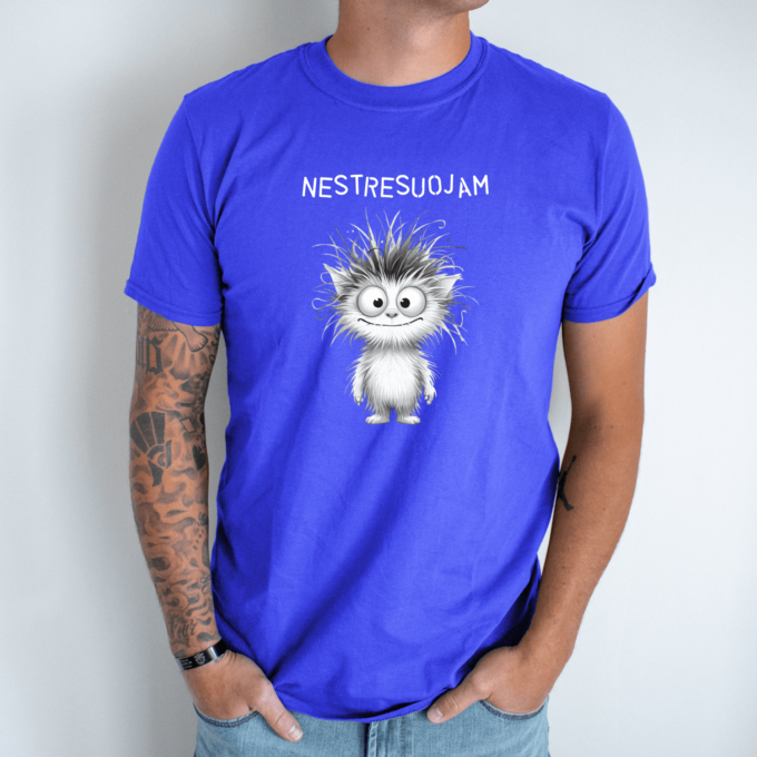 Unisex marškinėliai su spauda „Nestresuojam“ - Image 4