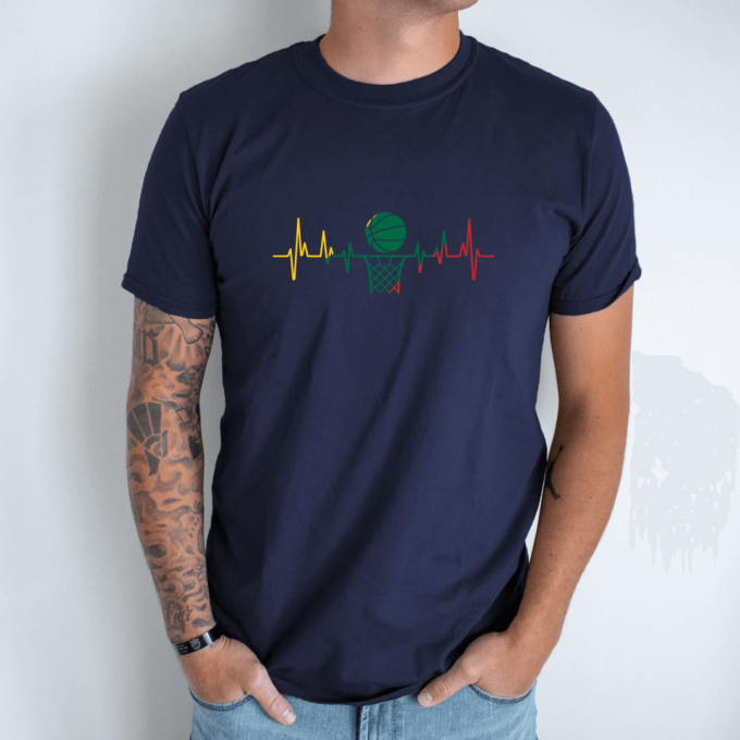 Unisex marškinėliai su spauda „Krepšinio pulsas“ - Image 2