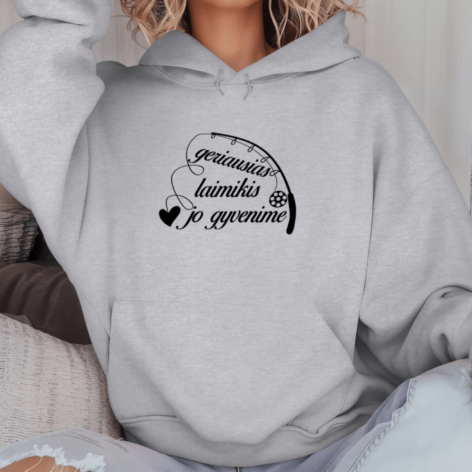 Unisex džemperis su spauda „Laimikis“