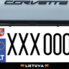 Kvadratinis numerių rėmelis „Lietuva vėliava"
