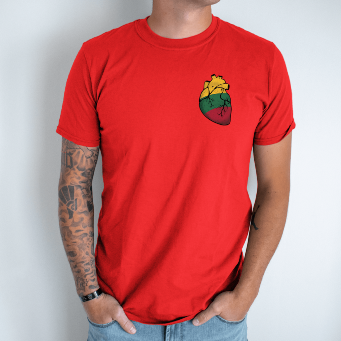 Unisex marškinėliai su spauda „Lietuviška širdis“ - Image 5
