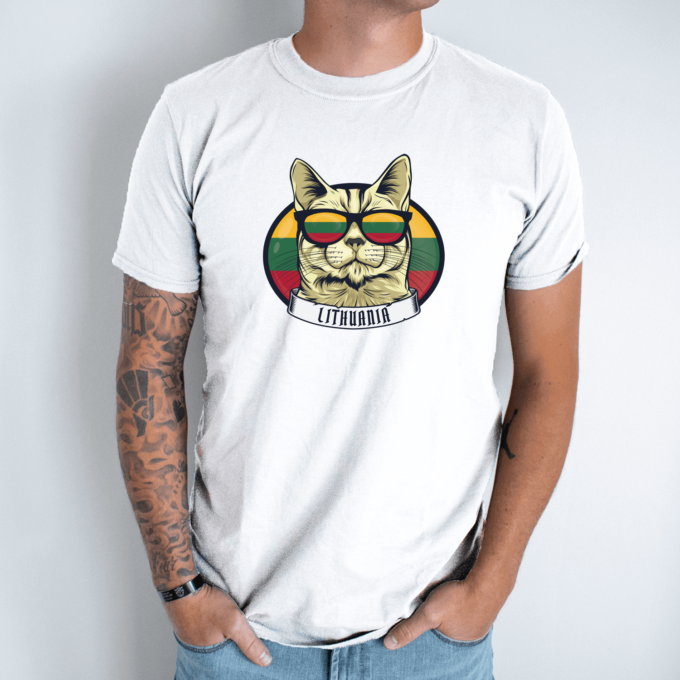 Unisex marškinėliai su spauda „Lietuvos Katinas“ - Image 13