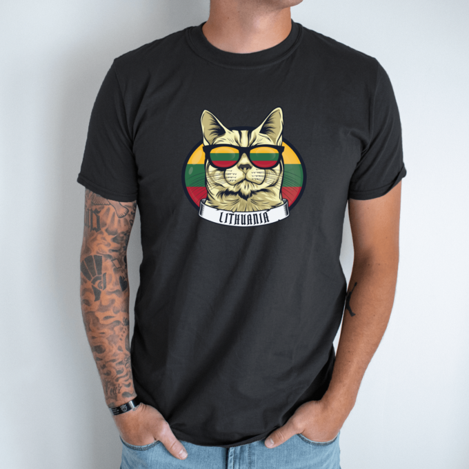 Unisex marškinėliai su spauda „Lietuvos Katinas“ - Image 11