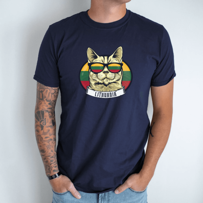 Unisex marškinėliai su spauda „Lietuvos Katinas“ - Image 14