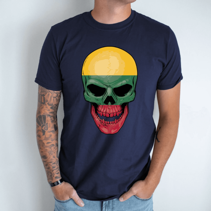 Unisex marškinėliai su spauda „Lietuvos Kaukolė“ - Image 4