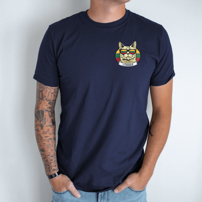 Unisex marškinėliai su spauda „Lietuvos katinėlis“ - Image 8