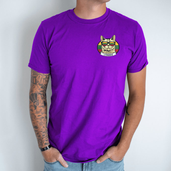 Unisex marškinėliai su spauda „Lietuvos katinėlis“ - Image 2