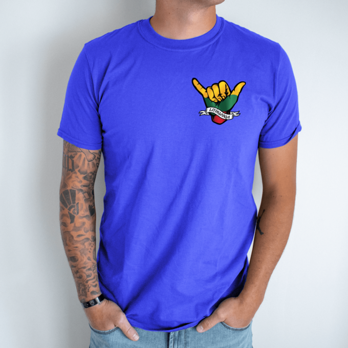 Unisex marškinėliai su spauda „Ranka“ - Image 6