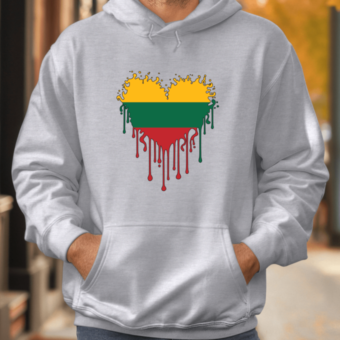 Unisex džemperis su spauda „Lietuvos širdis“ - Image 2