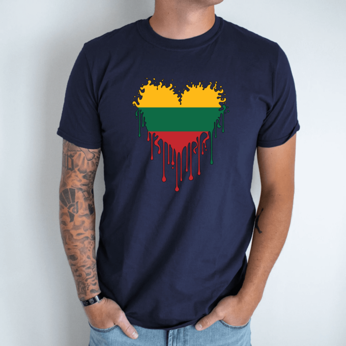 Unisex marškinėliai su spauda „Lietuvos širdis“ - Image 4