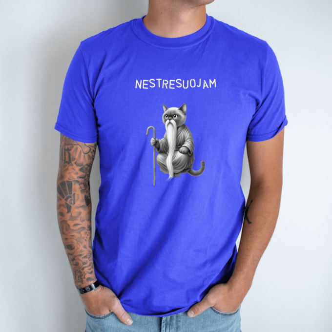 Unisex marškinėliai su spauda „Meistras katinas“ - Image 4