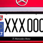 Kvadratinis numerių rėmelis „Mercedes-Benz"