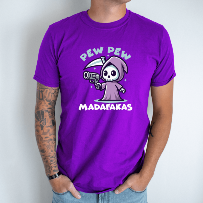 Unisex marškinėliai su spauda „Miela mirtis“ - Image 7