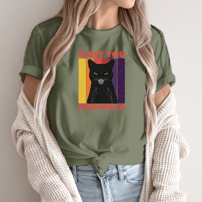 Unisex marškinėliai su spauda „Fluff you madafaka“ - Image 11
