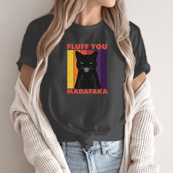 Unisex marškinėliai su spauda „Fluff you madafaka“ - Image 10
