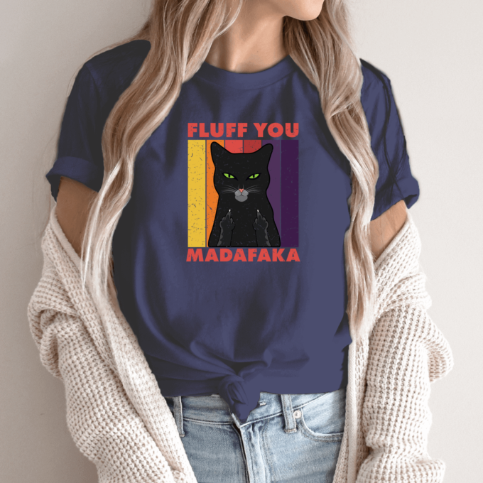 Unisex marškinėliai su spauda „Fluff you madafaka“ - Image 9