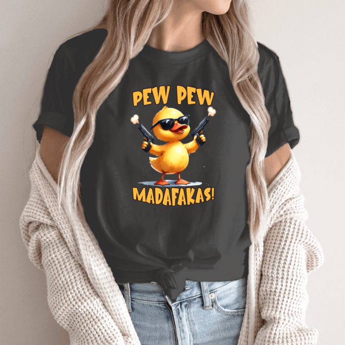 Unisex marškinėliai su spauda „Ančiukas Madafakas“ - Image 12