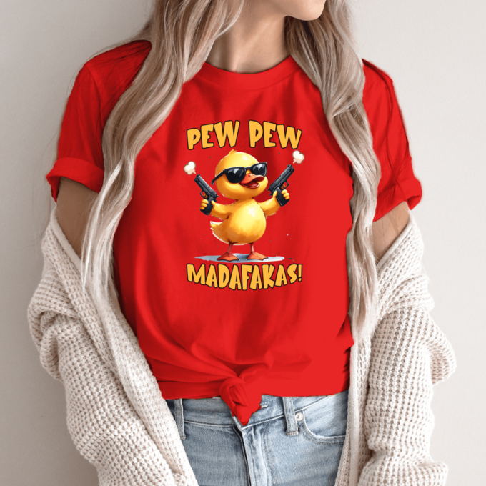 Unisex marškinėliai su spauda „Ančiukas Madafakas“ - Image 11