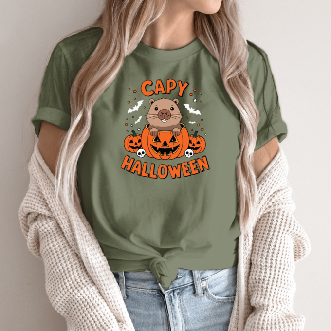 Unisex marškinėliai su spauda „Halloween“ - Image 10