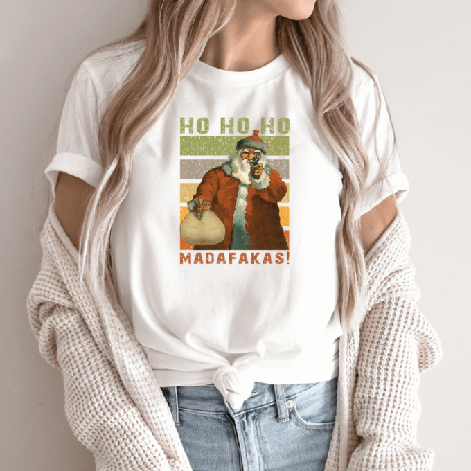 Unisex marškinėliai su spauda „HO HO HO madafaka“ - Image 12