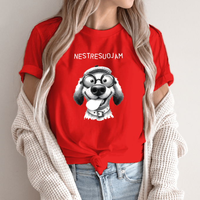 Unisex marškinėliai su spauda „Inteligentas šuo“ - Image 9