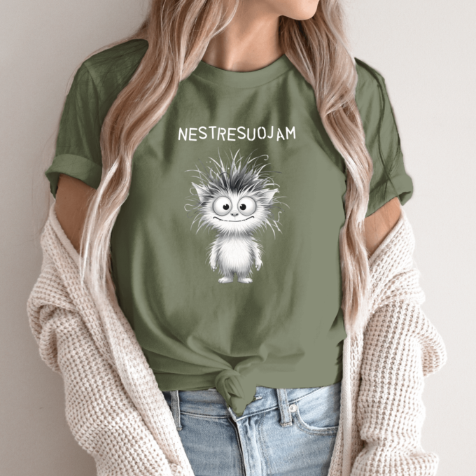 Unisex marškinėliai su spauda „Nestresuojam“ - Image 12