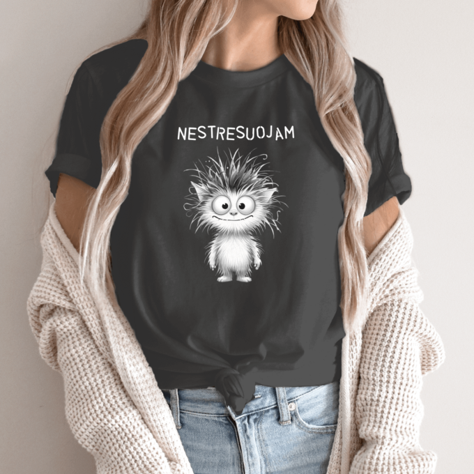 Unisex marškinėliai su spauda „Nestresuojam“ - Image 11