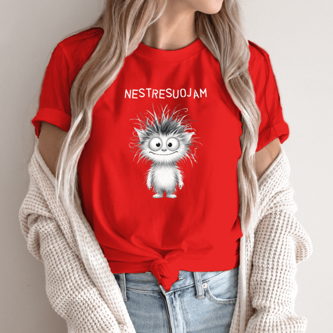 Unisex marškinėliai su spauda „Nestresuojam“ - Image 10