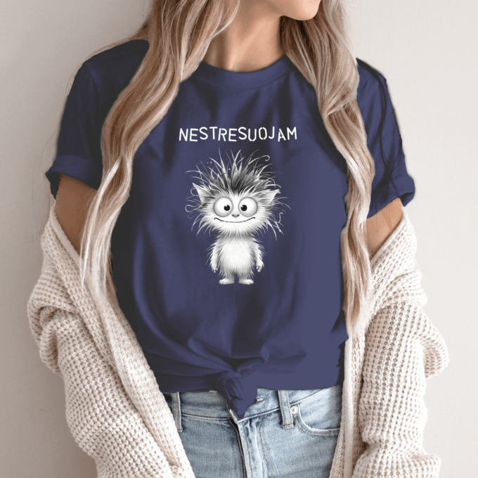 Unisex marškinėliai su spauda „Nestresuojam“ - Image 8