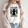 Unisex marškinėliai su spauda „Pew pew katinėlis“ - Image 8