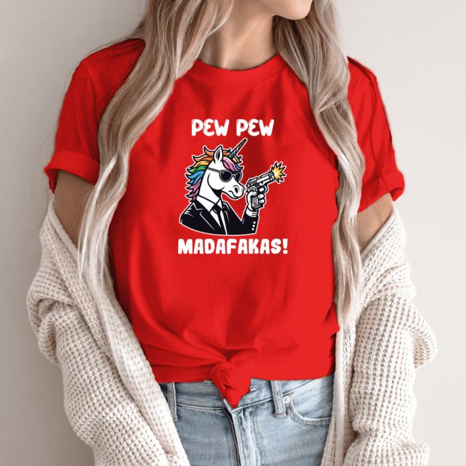 Unisex marškinėliai su spauda „Kietas vienaragis “ - Image 9